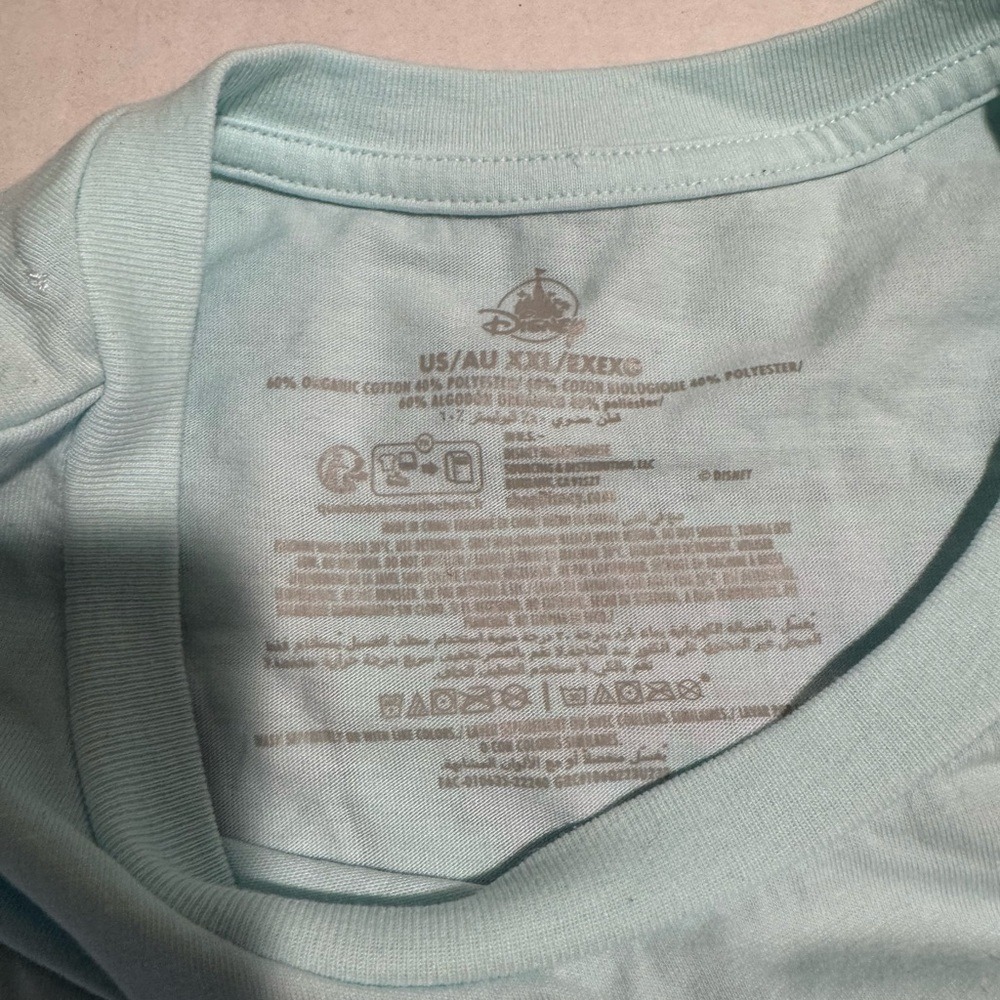 Disney Mickey Mouse Character Tee, Light Blue Pocket T-Shirt, XXL‎ #1005 - Picture 5 of 7
